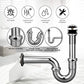 Brass P-trap Pipe Basin Sink Waste Kit