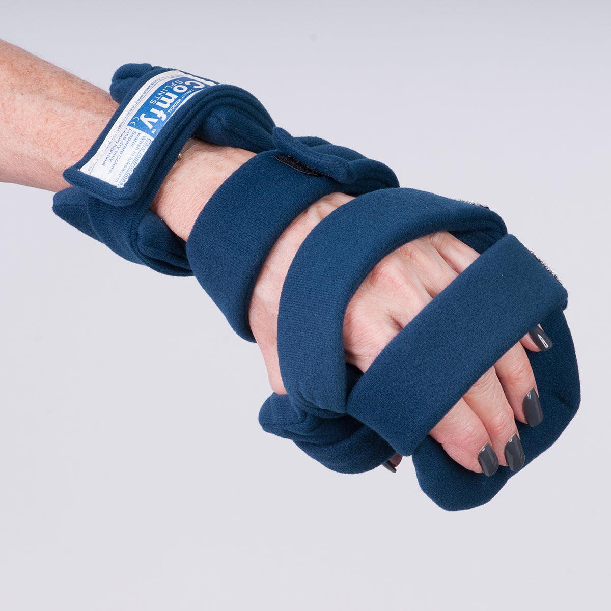R Adult Large Navy Blue Headliner ComfySplints Progressive Rest Hand 5 Straps