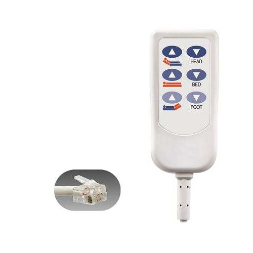 HD2 Bed Control For Invacare, 6-Pin RJ12, 6 Button