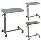 Overbed Table with Wheels - Gray Composite Top and Adjustable Height