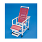 Reclining Commode W/ Legrest And Footrest, Royal Blue