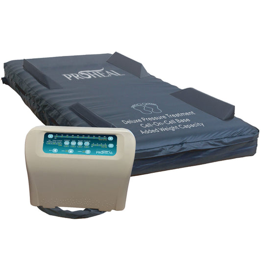 Low Air Loss / Alternating Pressure Bariatric Mattress System w/ Raised Rails 54x80x10/13