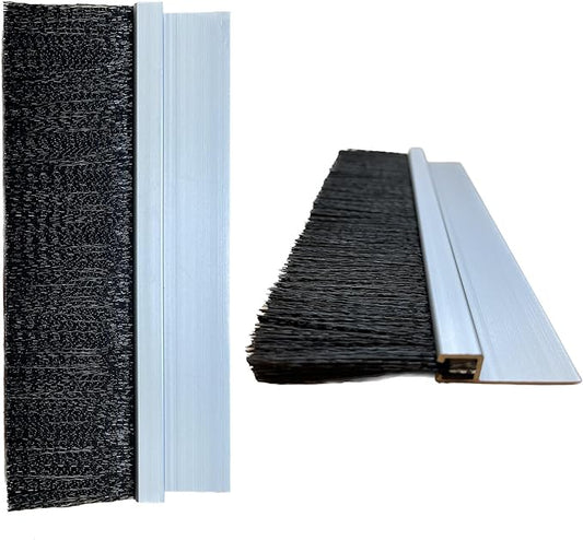 1.5 In. Nylon Brush Seal Weatherproofing, 1.5 In. Brush Seal X 1.0 In. Straight Holder X 8 Ft Long