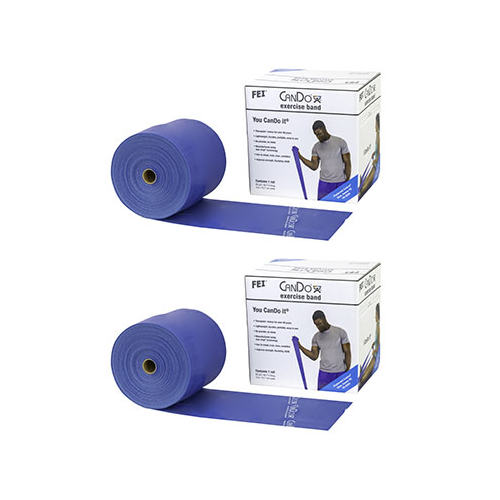 CanDo Twin-Pak exercise band, blue, 100 yard (2 - 50-yd boxes)