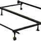 Adjustable Steel Metal Bed Frame, For Box Spring & Mattress Set, Fits Twin/Full/Queen