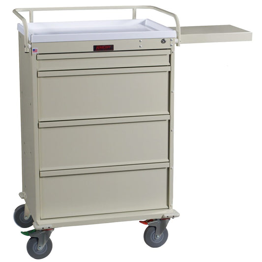 Punch Card 360 Capacity Medication Cart Textured Sand Low Gloss Finish