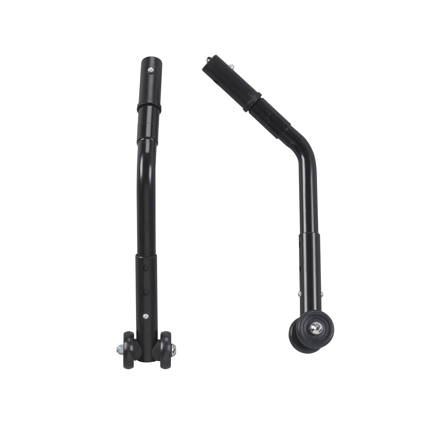 Adjustable Universal Wheelchair Anti Tipper with Wheels, Black, 1 Pair