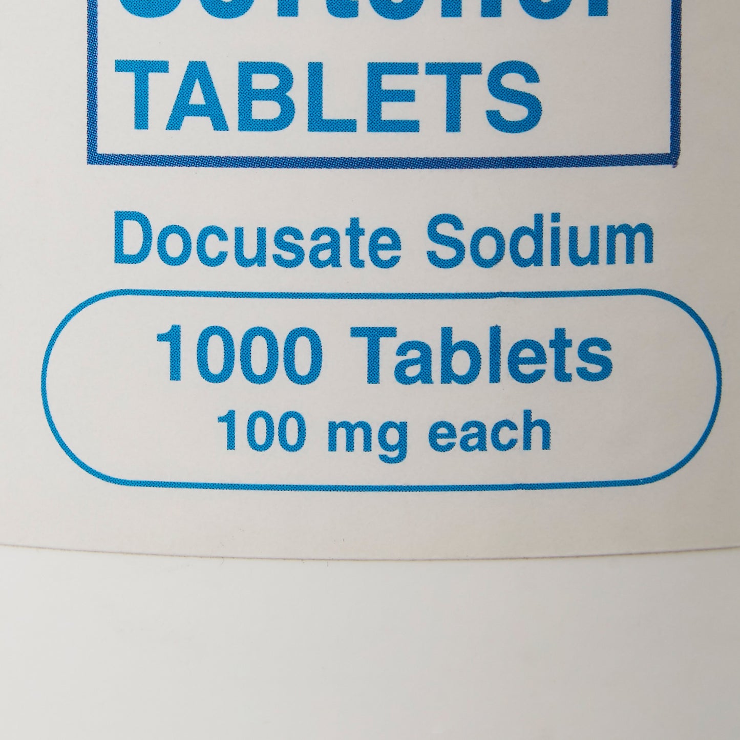 Colace (Docusate Sodium) Tablets, "Crushable" 100mg, Bottle of 1000