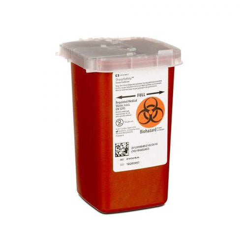Sharps Collector, Phlebotomy, Autodrop Red 1 Qt 100/Cs