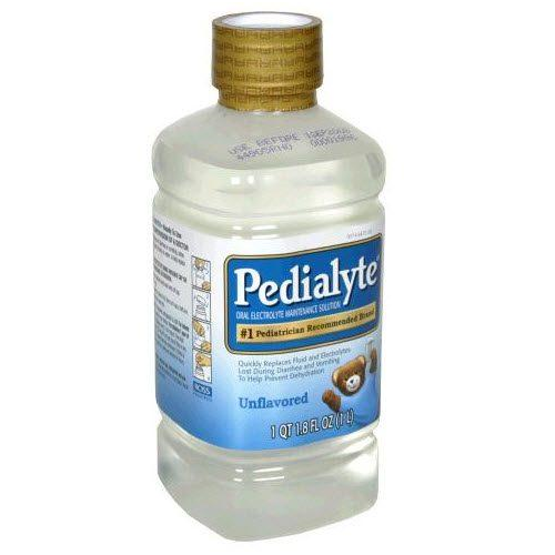 Pedialyte, Electrolyte, Unflavored 1 Liter Bottles, 8Ea/Cs