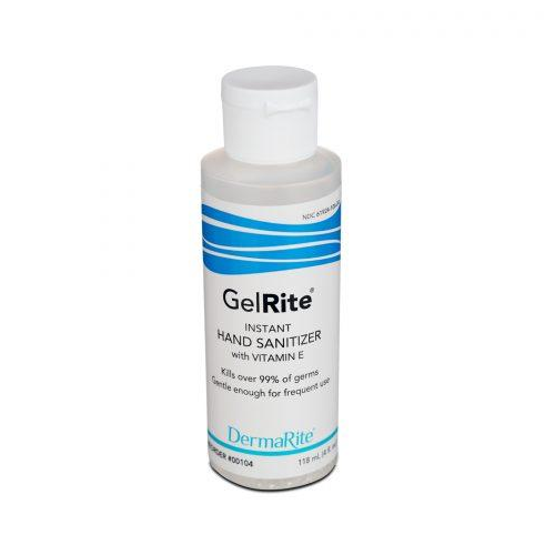 Hand Sanitizer, Alcohol, Gel-Rite, 4oz. Single Bottle