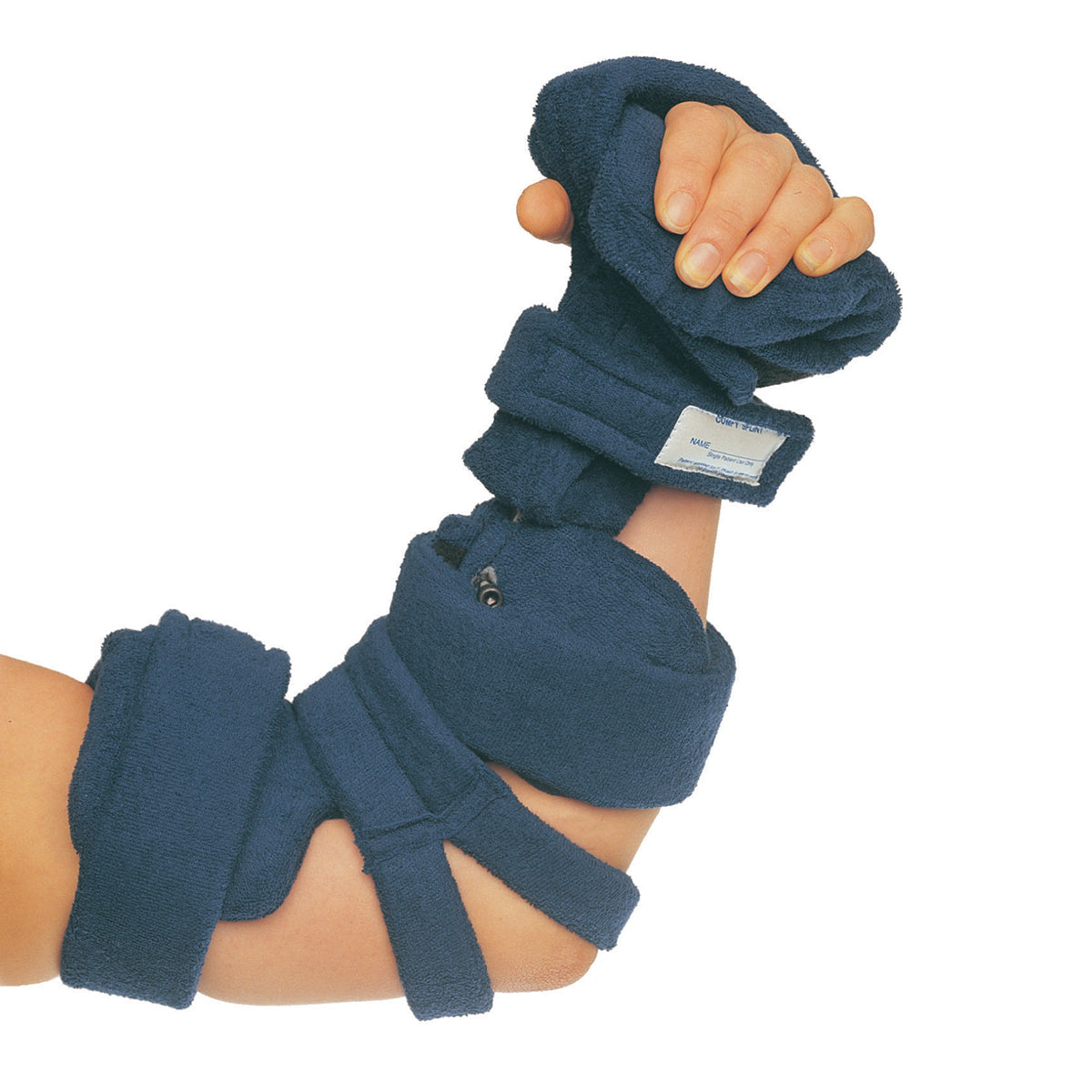 Pediatric Terry Cloth Spring Loaded Goniometer Elbow Splint w/full Hand Attachment