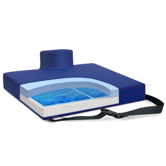 Pommel Gel-Foam Wheelchair Cushion, 16" x 16" x 3"