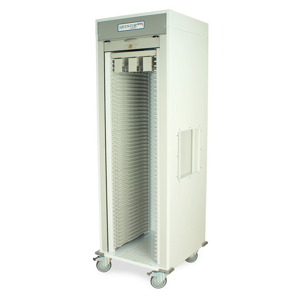 Single Column Tambour Door Medical Storage Cart