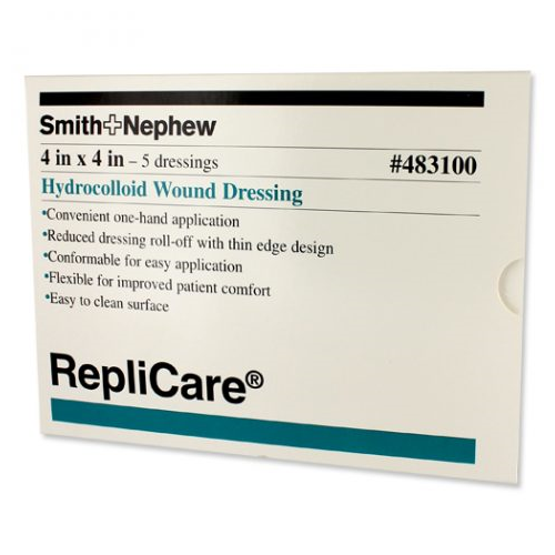 Replicare Hydrocolloid Dressing 4"X4" 5Ea/Bx