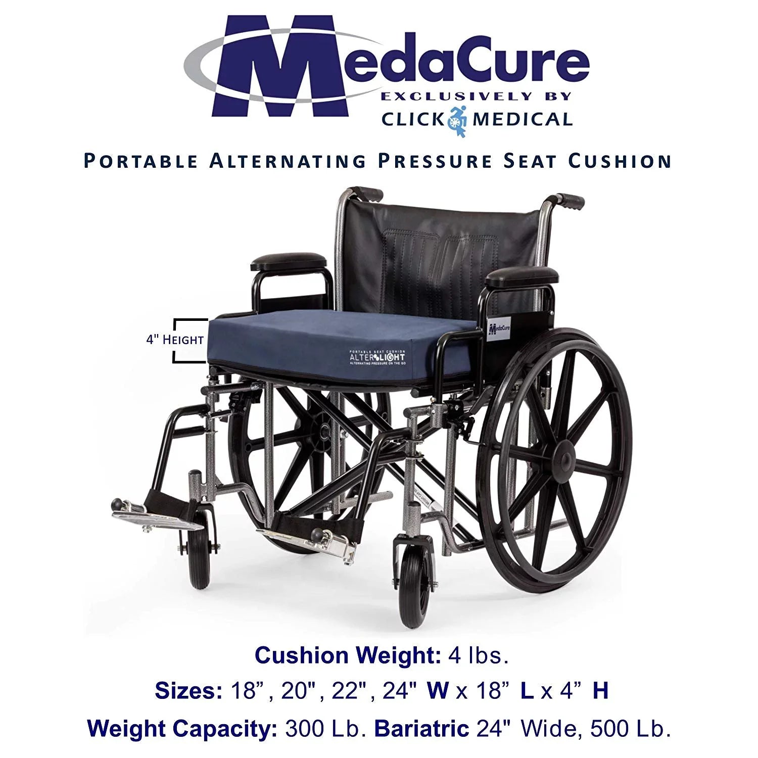 Medacure Alternating Pressure Wheelchair Cushion w/ Low Air Loss Medacure