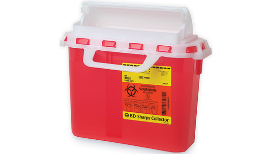 Guardian Tamper Resistant Sharps Collector, Red 2 Gallon, Case of 10