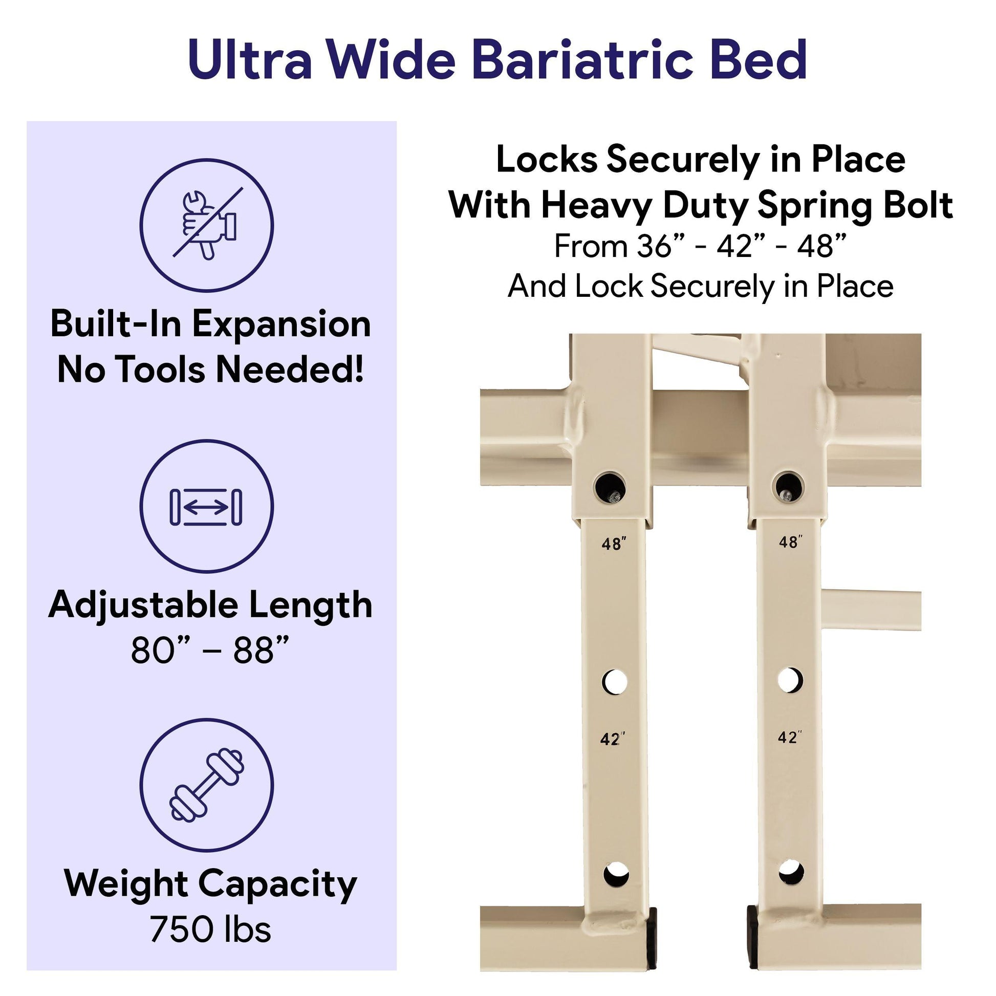Adjustable Bariatric Hospital Bed - 750lbs Cap - ProHeal-Products