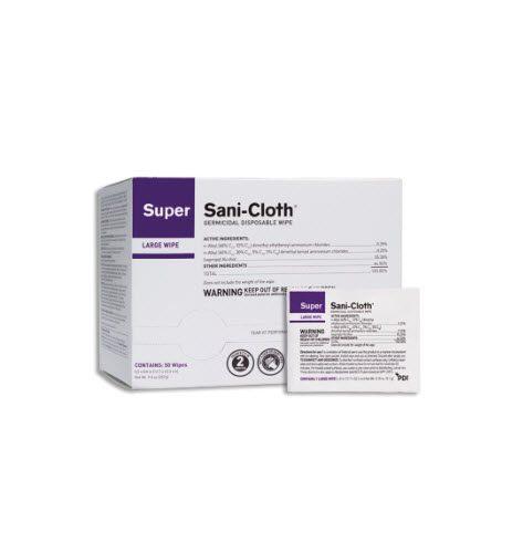 Sani-Cloth Super, Surface Wipes, Packets (Purple Top)  50/Bx-10Bx/Cs