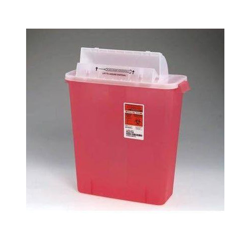 Sharpssafety Sharps Collector 3 Gallon Red, Counter-Balance Lid