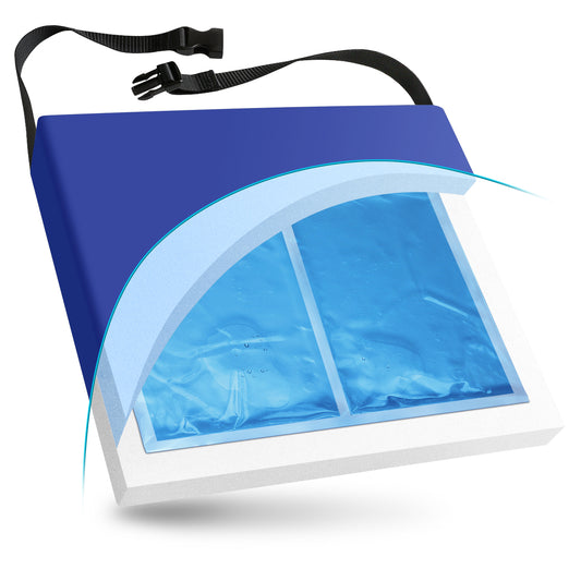 Gel-Foam Wheelchair Cushion, 22" x 18" x 4"