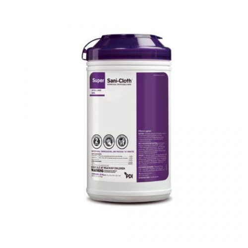 Sani-Cloth Super, Surface Wipes, X-Large (Purple Top) 65'S 6/Cs