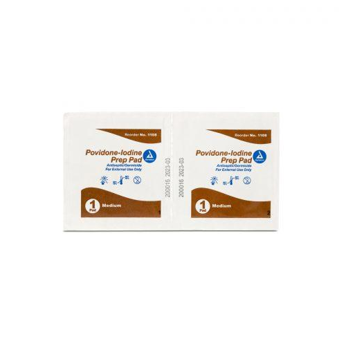 Povidine Iodine (Betadine Gen.) Prep Pads 100Ea/Bx 10Bx/Cs