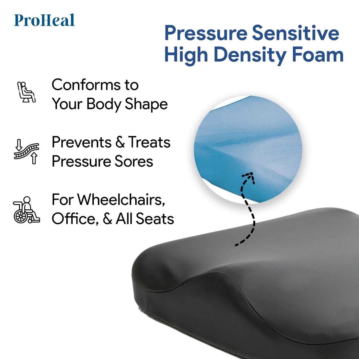 Molded Foam Bariatric Wheelchair Cushion