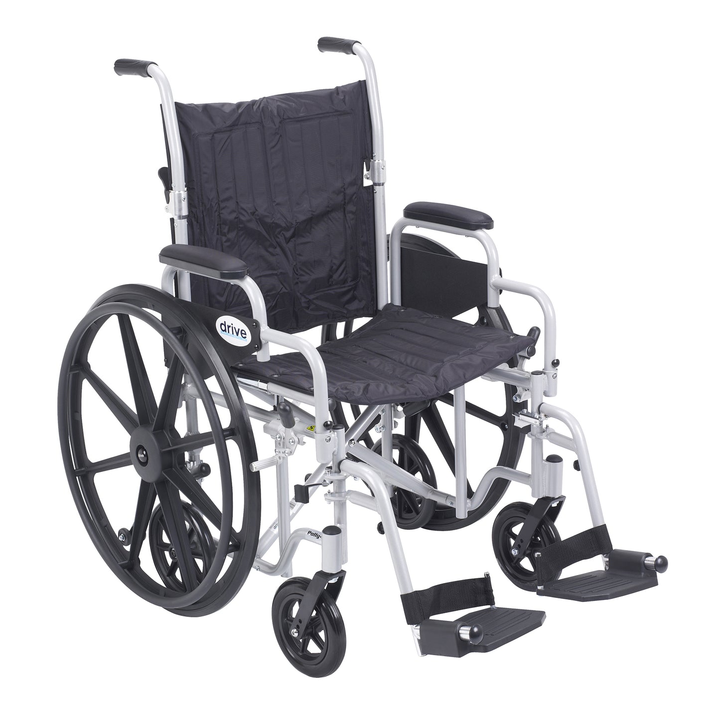 Poly Fly Light Weight Transport Chair Wheelchair with Swing away Footrest