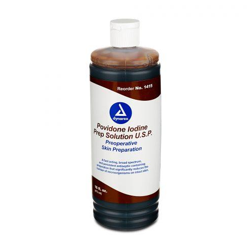 Povidine Iodine Solution 10% (Betadine Gen.), 16oz. - 24ea/cs