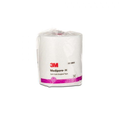 Medipore Hypoallergenic Soft Cloth Tape 3"X10Yds 12Rl/Cs