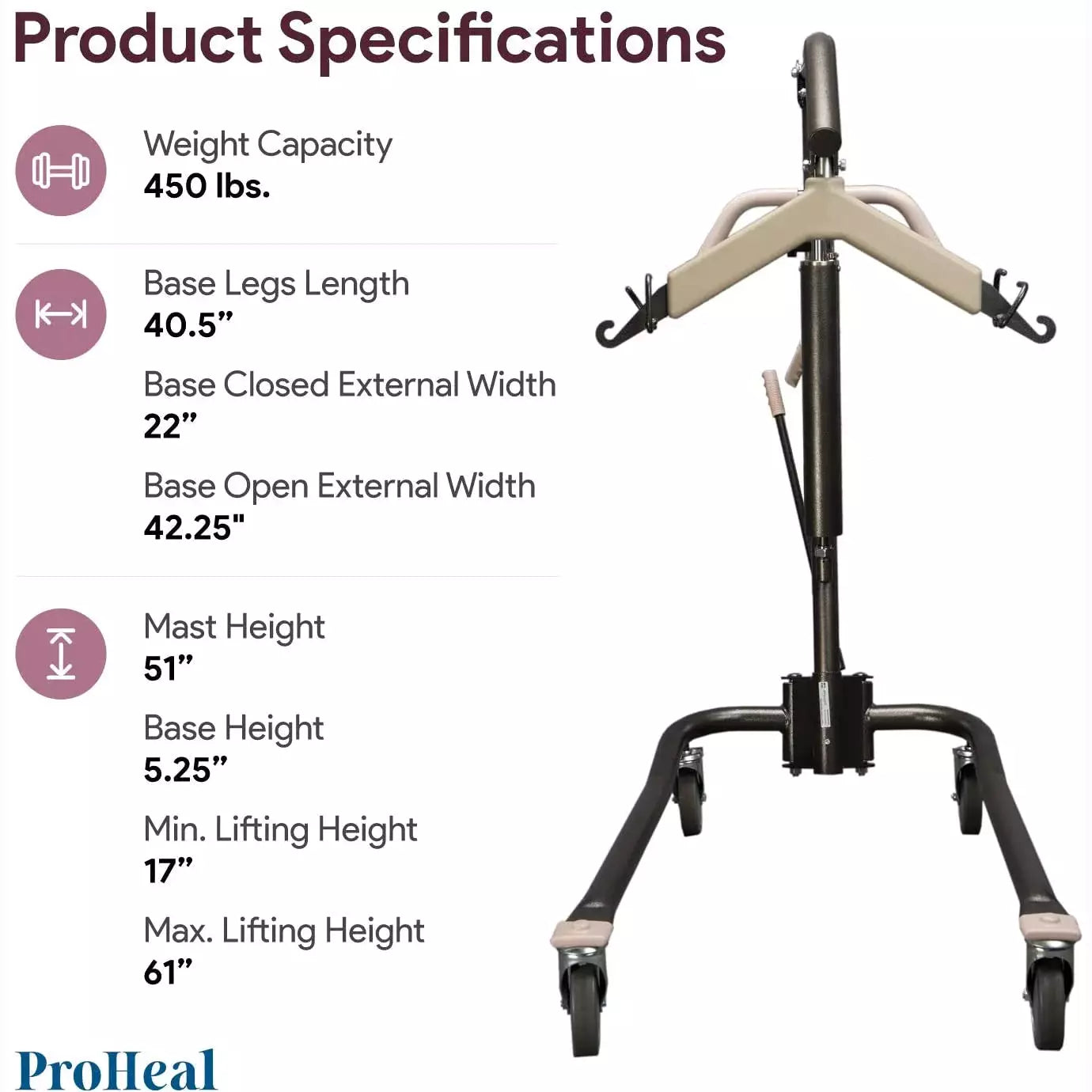 Protekt Onyx Hydraulic Patient Lift - ProHeal-Products