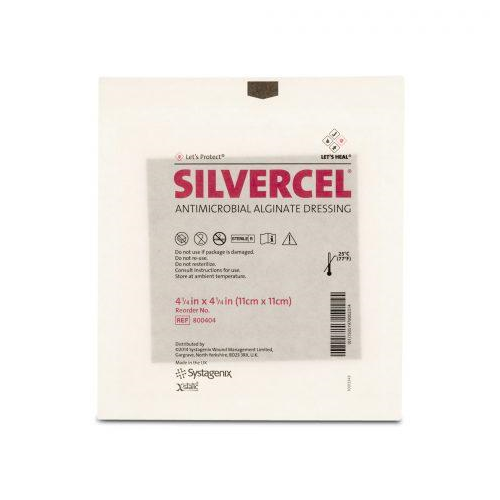 Silvercel Ag Alginate Dressing 4"X4" 10Ea/Bx 5Bx/Cs