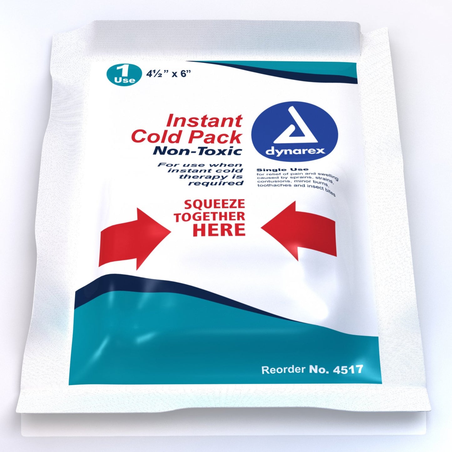 Instant Cold Pack with Urea (Non-Toxic), 4 x 5, Case of 24