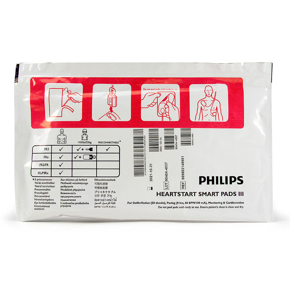Philips HeartStart FR3 Replacement Adult Smart Pads, Single Set