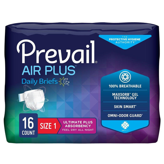 Prevail AIR PLUS™ Brief – Size 1/Medium 4 bags of 20 (80ct)