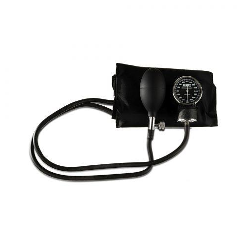 Aneroid BP Sphygmomanometer Kit Adult Black Nylon Cuff