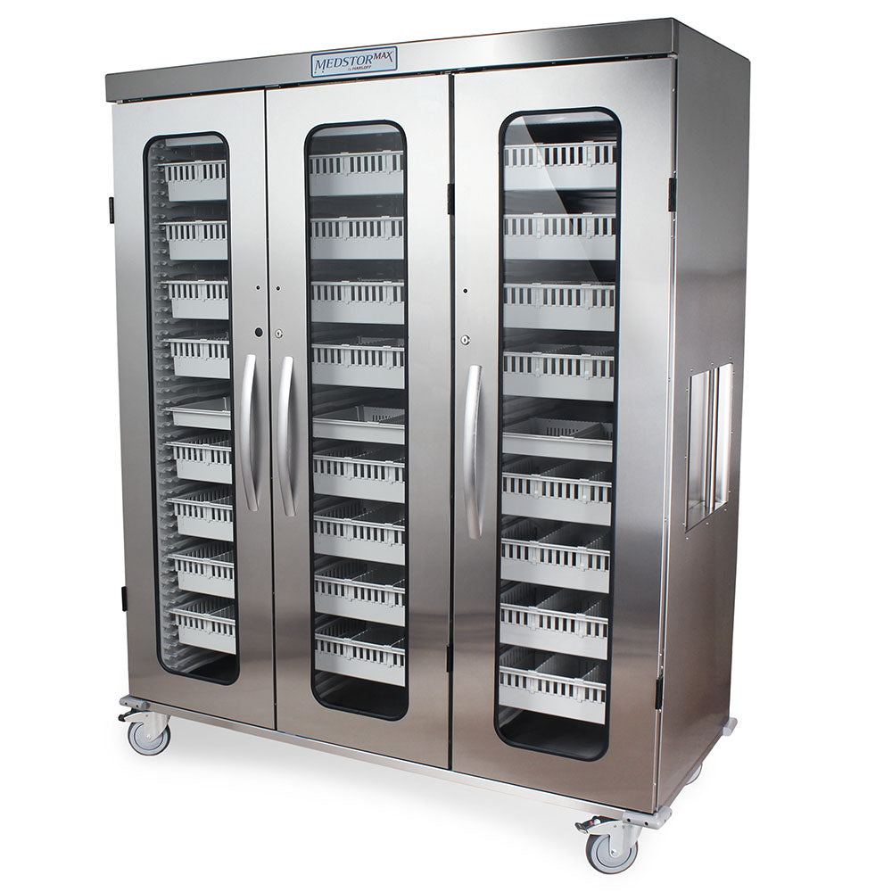 Triple Column Stainless Steel Medical Storage Cabinet
