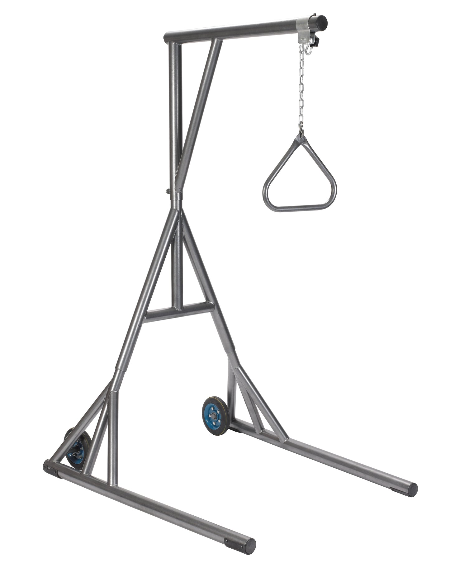 Heavy Duty Trapeze with Base and Wheels, Silver Vein