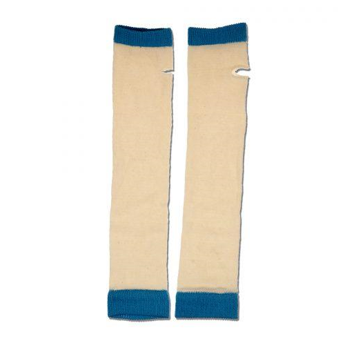 Skin Sleeve Arm, Knitted Tubular White, Lg/X-Lg Pair