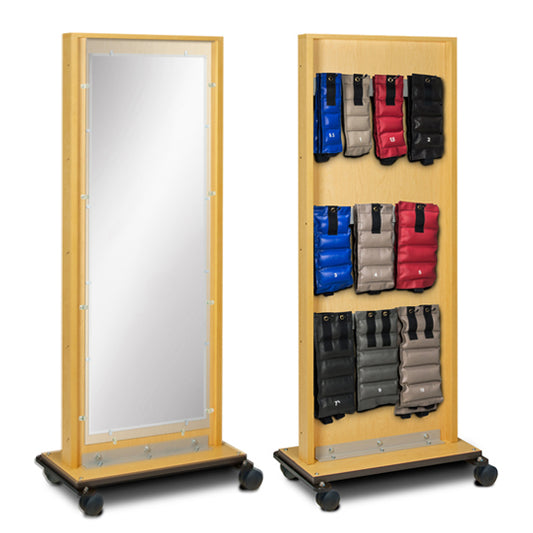 Mobile Adult Mirror with Cuff Weight Rac