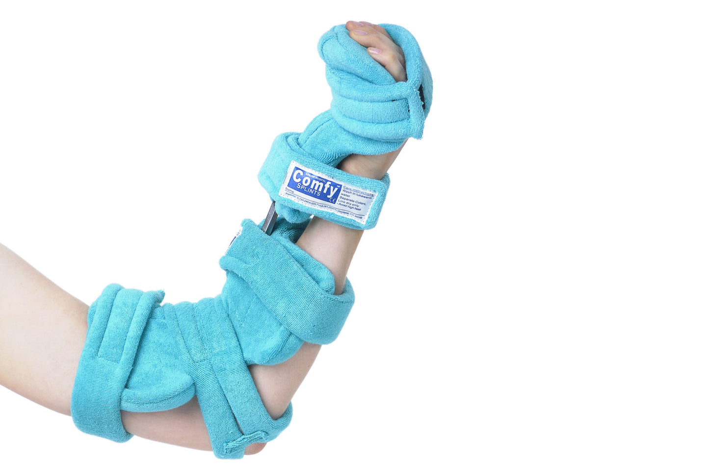 Pediatric Terry Cloth Spring Loaded Goniometer Elbow Splint w/full Hand Attachment