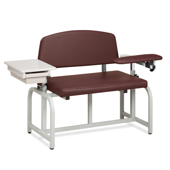 Lab X Series, Bariatric, Blood Drawing Chair with Padded Flip Arm and Drawer