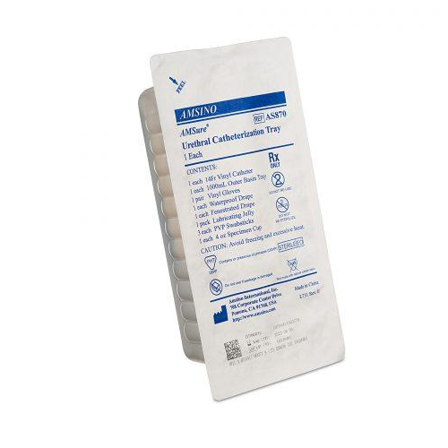 Catheter Insert Tray, Urethral, W/14Fr Pvc Vinyl Cath & Pvp Swab