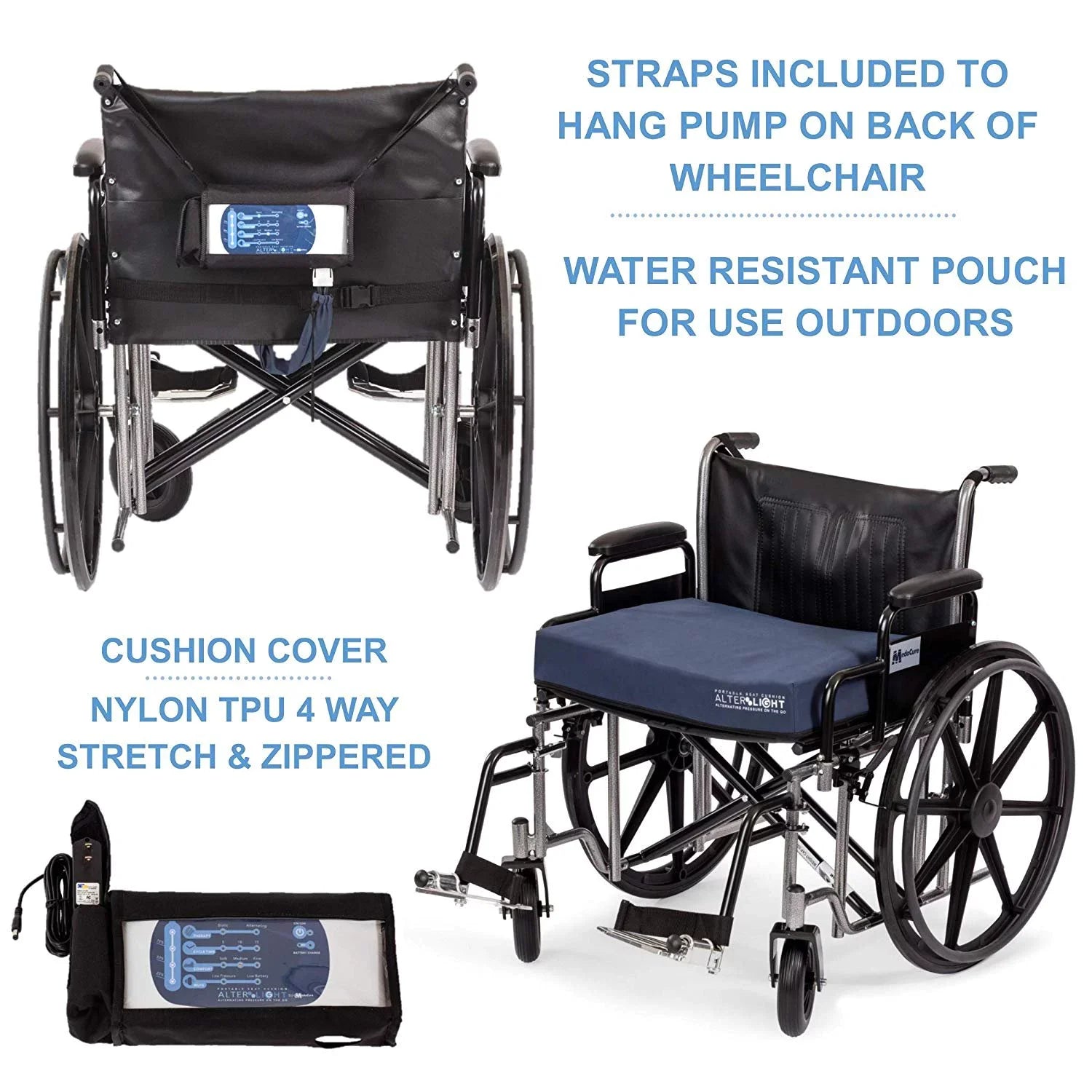 Medacure Alternating Pressure Wheelchair Cushion w/ Low Air Loss Medacure