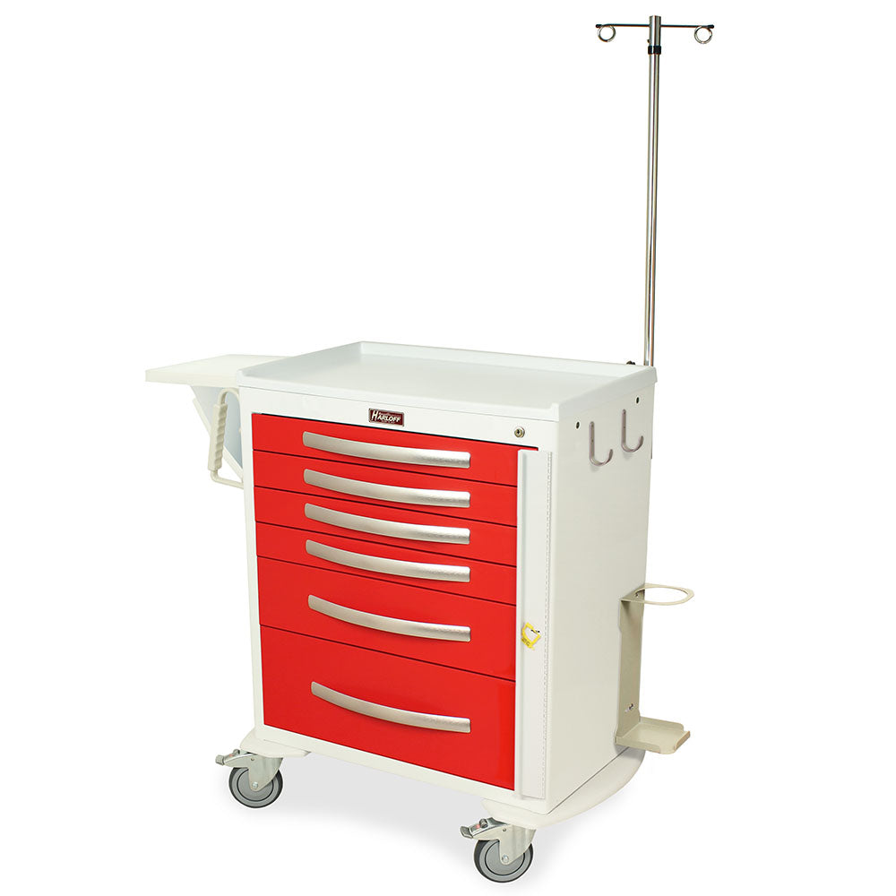 A-Series Anesthesia Cart, MD30-ANS3 PKG, Tall, Standard W, 6 Drawers, E-Lock