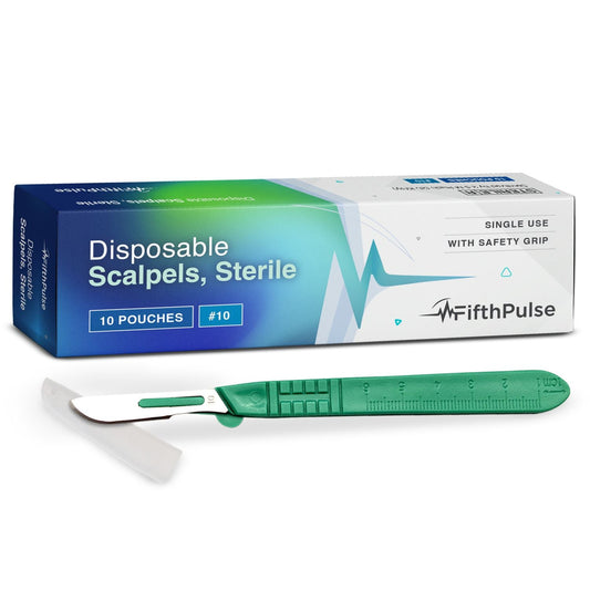 Disposable Surgical Scalpel Knife - 10 Individual Sterile Scalpel Blades