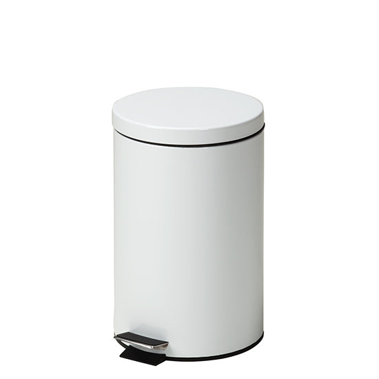 Small Round White Waste Receptacle