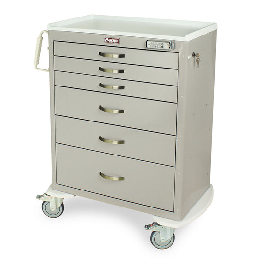 M-Series Tall Anesthesia Cart, Standard Width, Light Gray