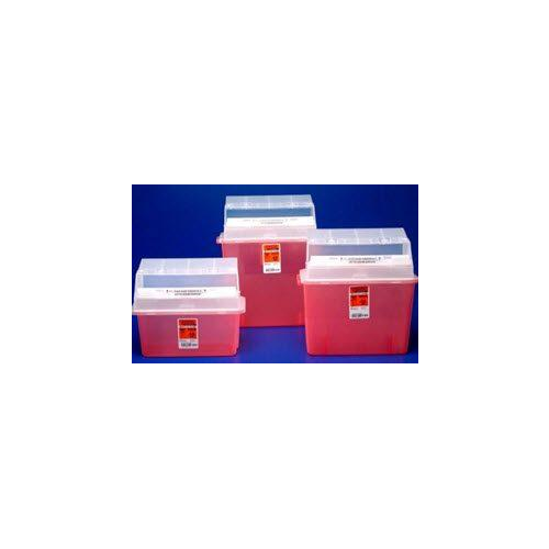 Sharps Gatoguard Container 5 Quart Translucent Red 14/Cs